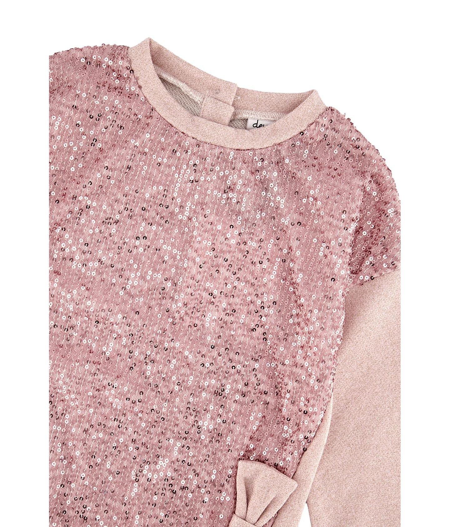 Платье Deux par Deux Sweatshirt Dress для девочек-малышей, цвет: Пыльный розовый — фото 6
