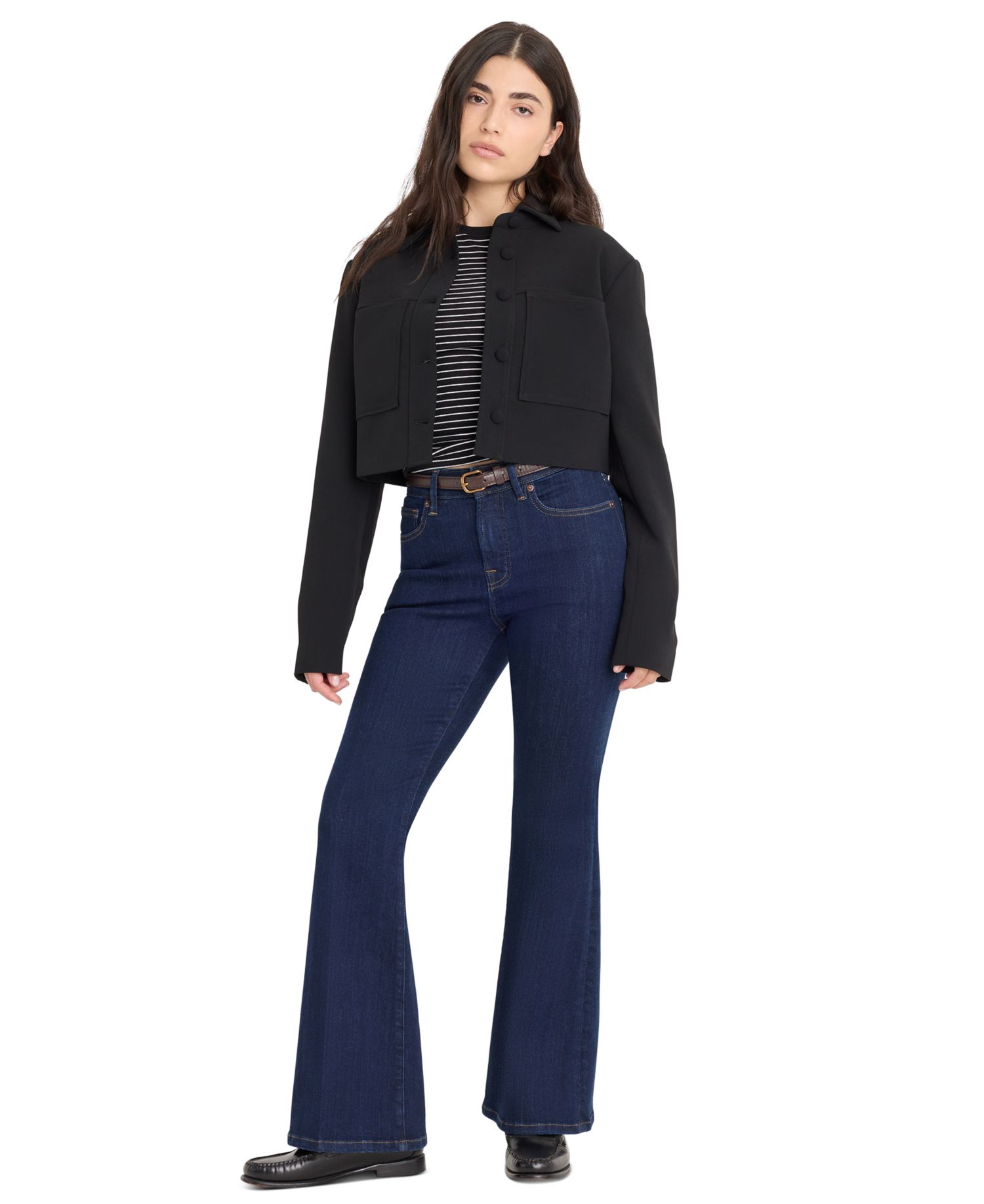 Petite Mid-Rise Flare Jeans