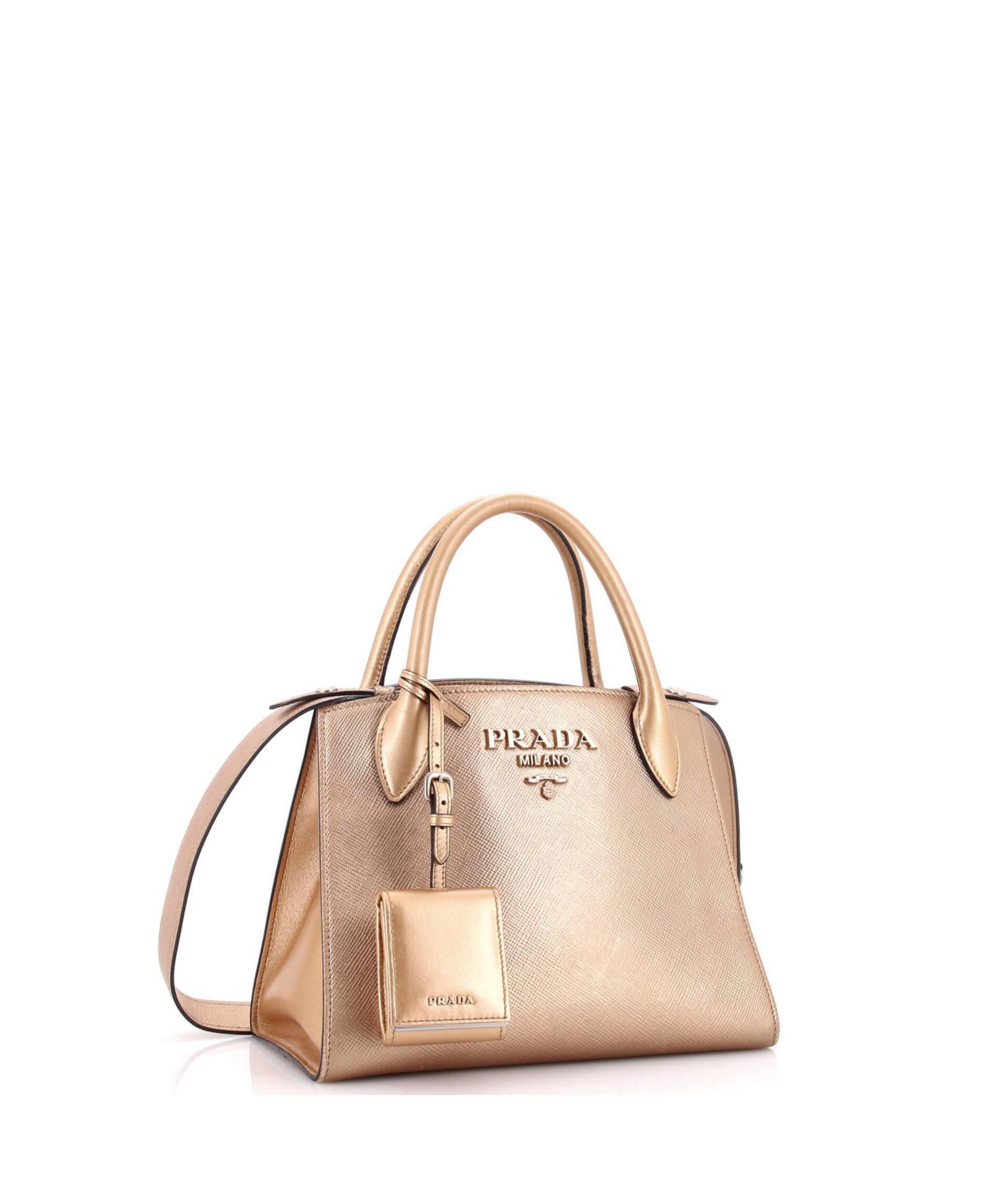 Small Monochrome Tote Saffiano with City Calf