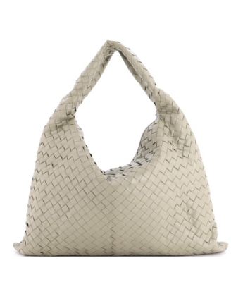 Large Hop Hobo Intrecciato Leather