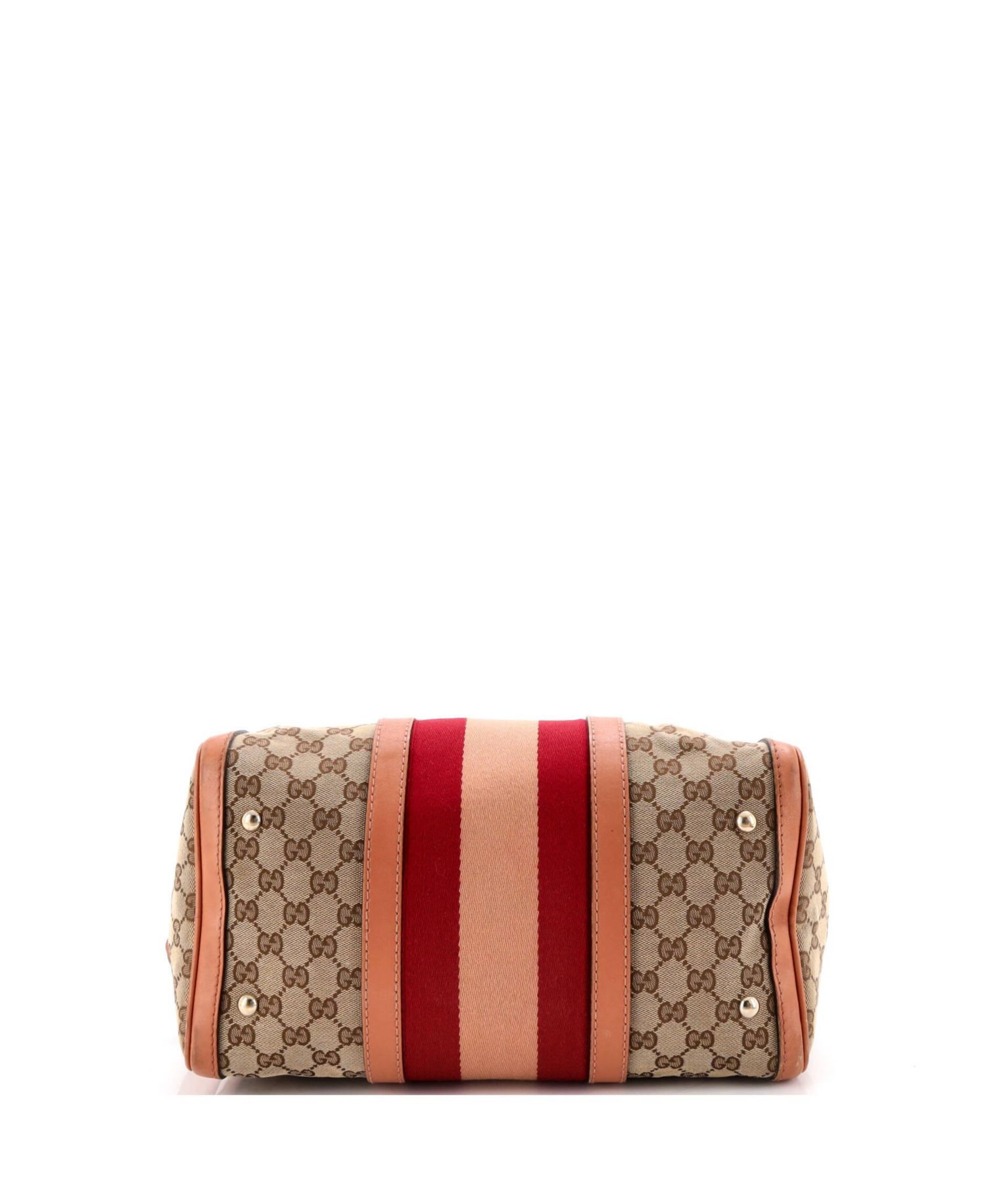 Medium Vintage Web Boston Bag GG Canvas