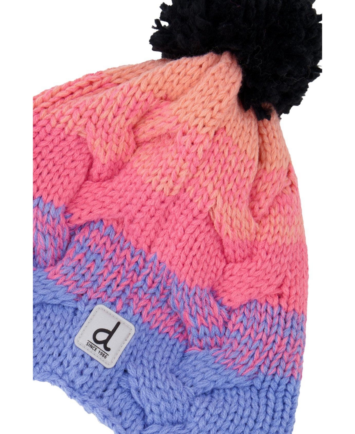 Deux par Deux Little and Big Girl Winter Peruvian Knit Hat with Pompom