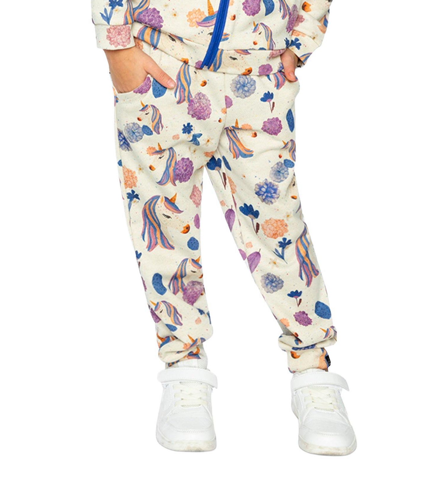 Little and Big Girl 6-12 Sweatpants Unicorn Print