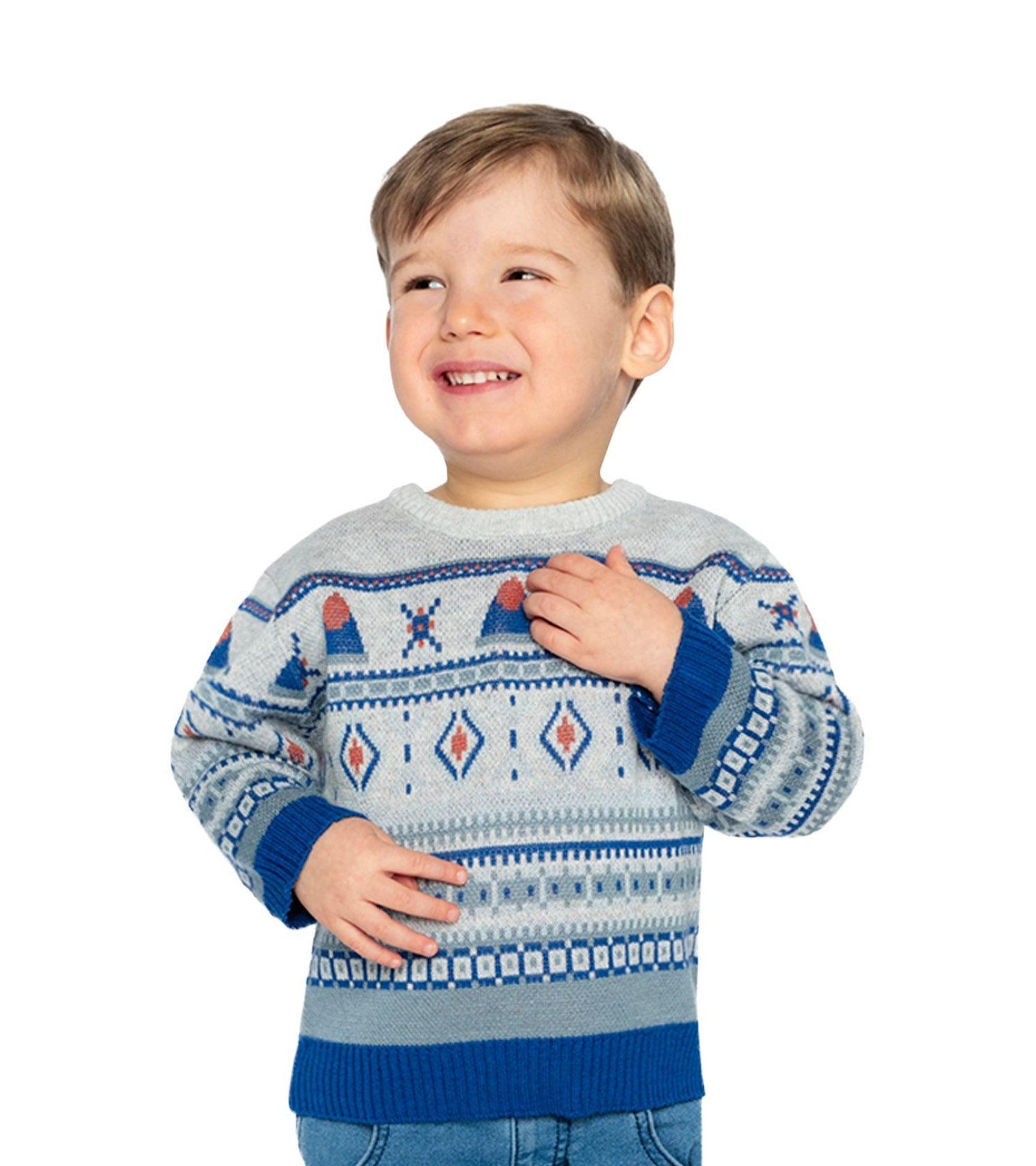 Little Boys (6-8) Jacquard Knit Sweater