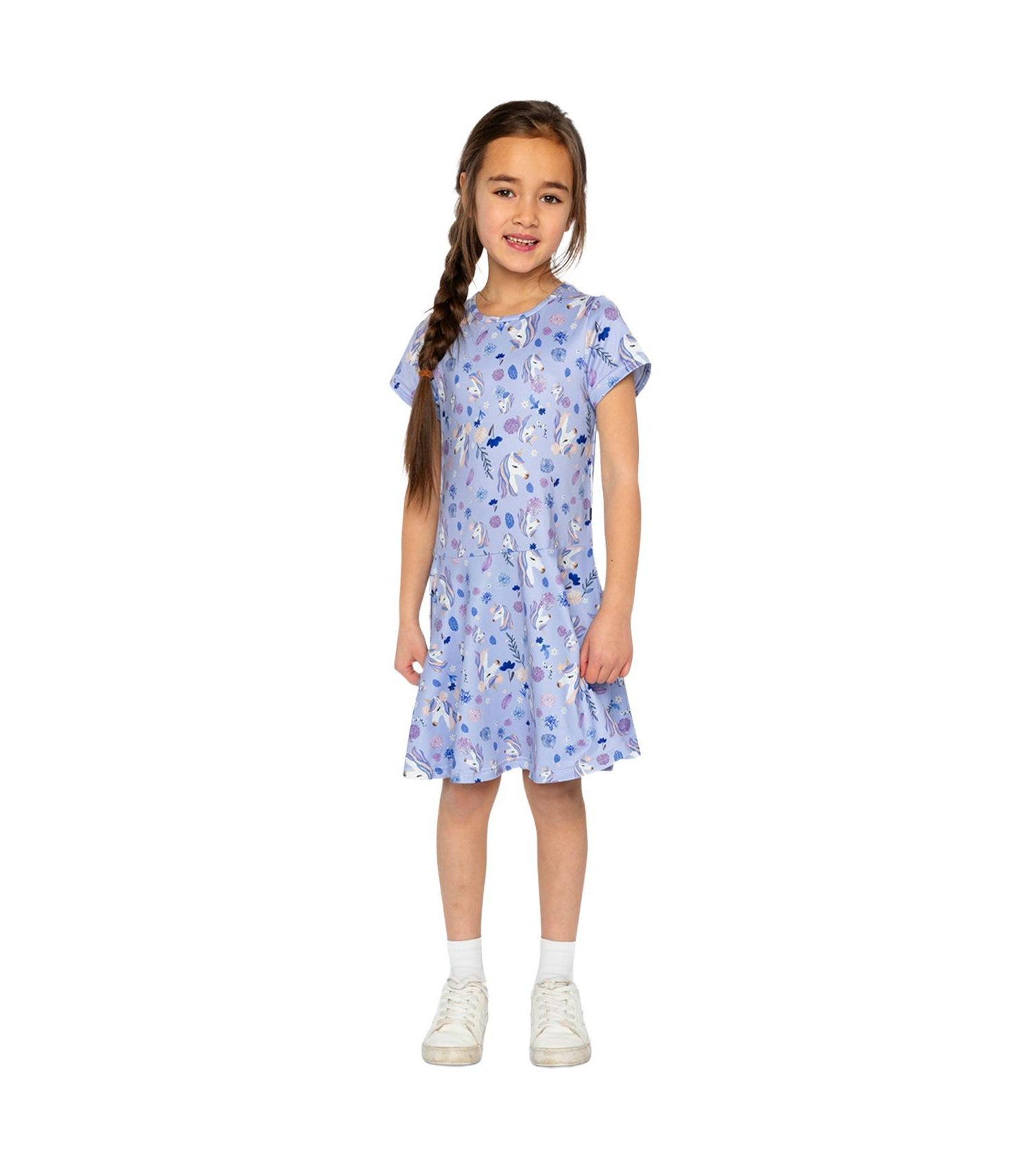 Little and Big Girl (6Y - 12Y) Short Sleeve Dress