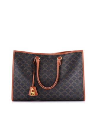 Horizontal Cabas Tote Triomphe Coated Canvas