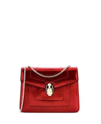 Small Serpenti Forever Square Shoulder Bag Metallic Leather