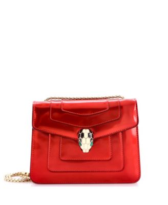 Small Serpenti Forever Square Shoulder Bag Metallic Leather