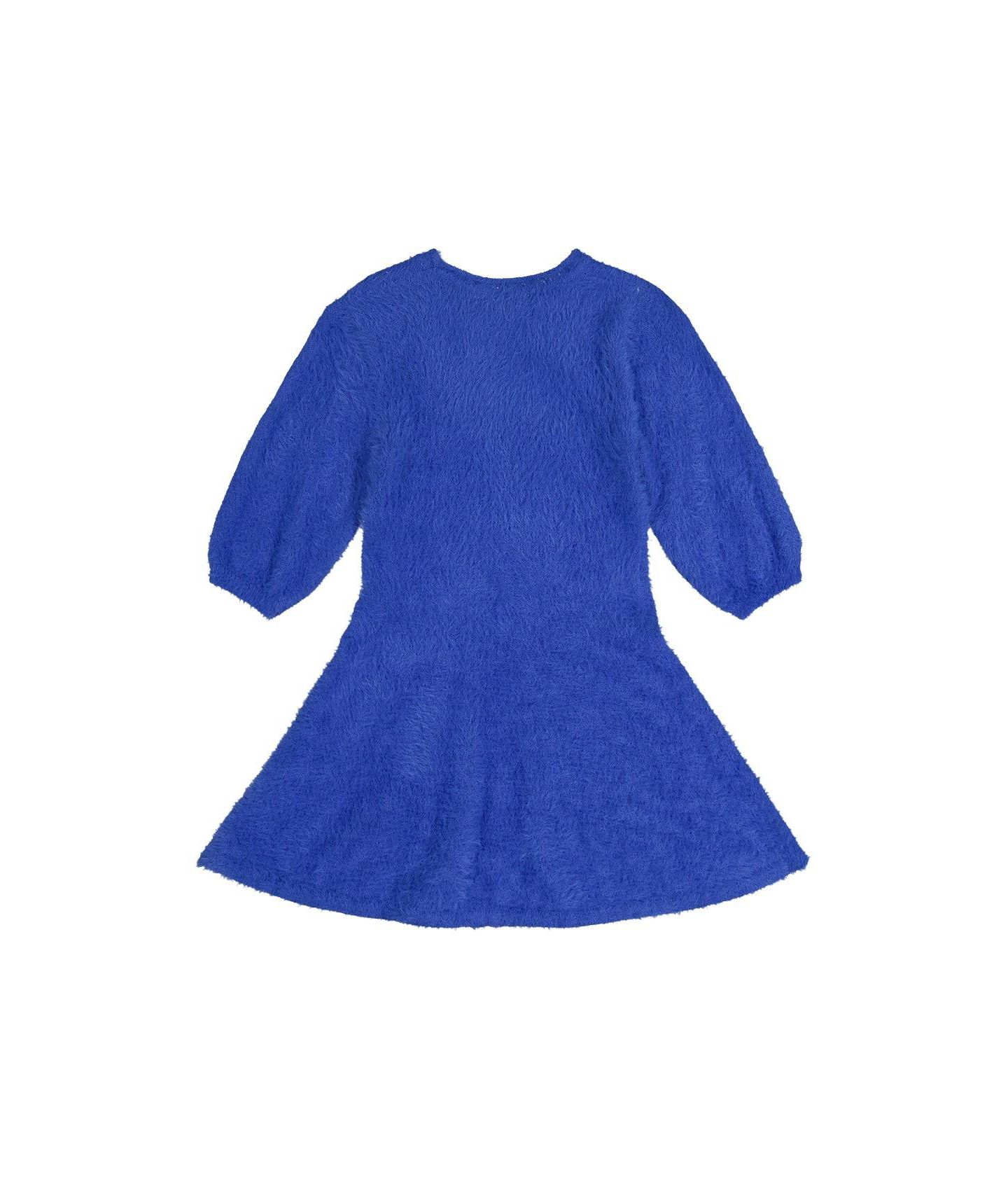 Платье Deux par Deux Hairy Knitted Dress для девочек-малышей, цвет: Королевский синий — фото 5