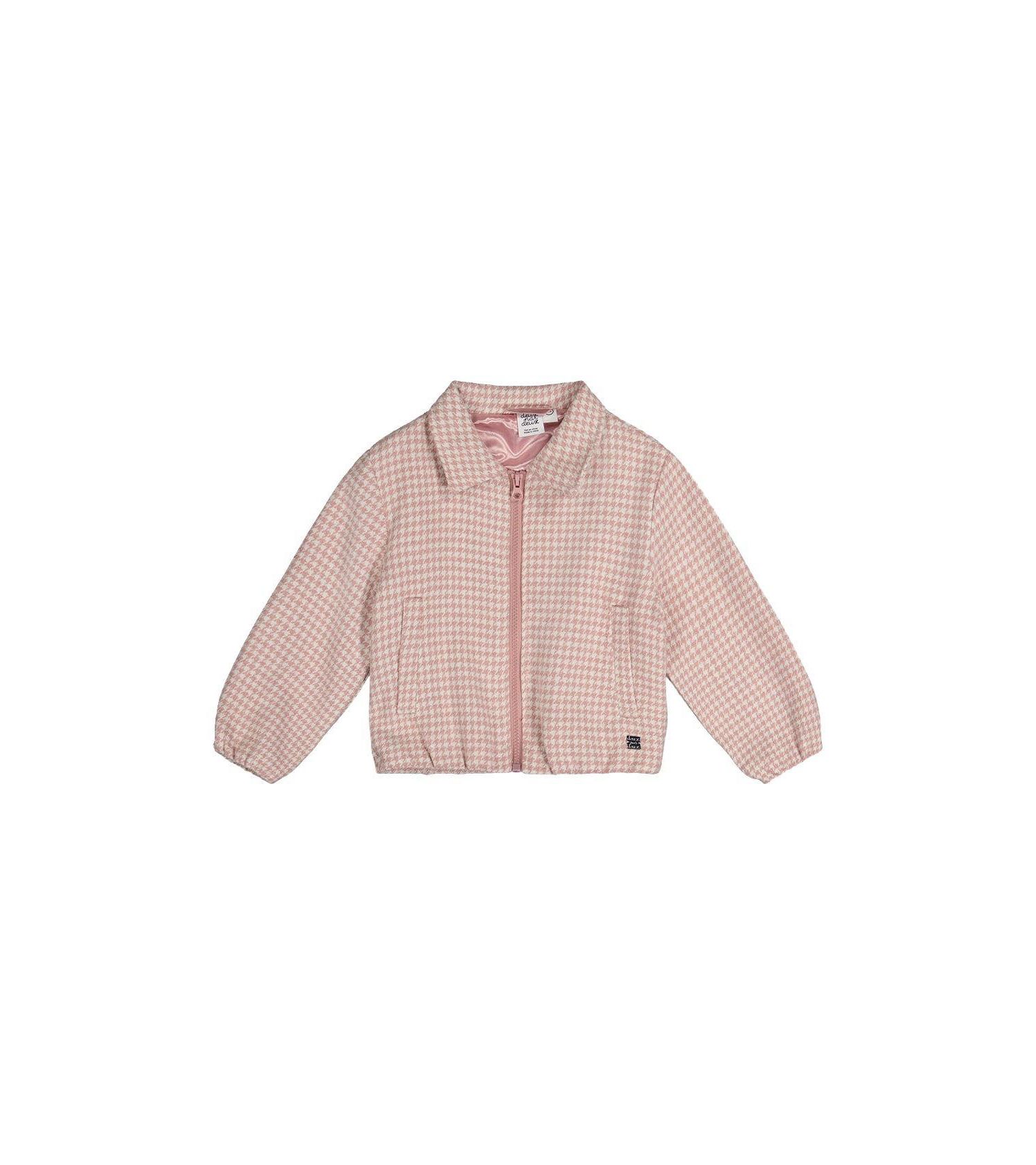 Little and Big Girl 6-14Y Bomber Jacket Houndstooth