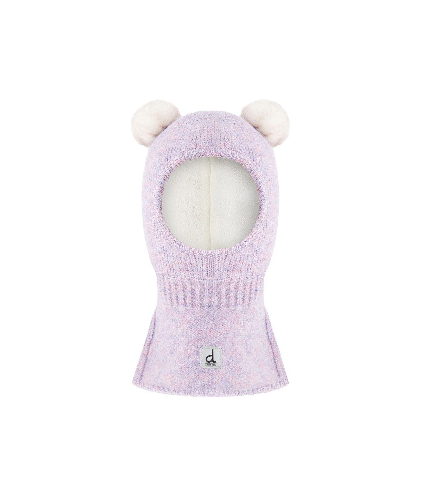 Deux par Deux Little and Big Girl 5-7 Knit Bear Balaclava Lavender, цвет: Лавандовый — фото 1