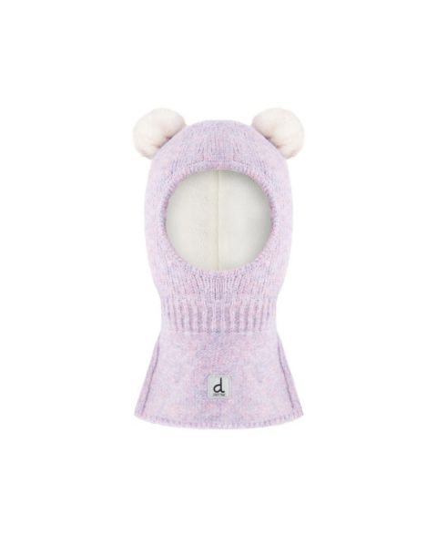 Deux par Deux Little and Big Girl 5-7 Knit Bear Balaclava Lavender, цвет: Лавандовый
