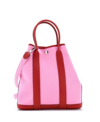28 Garden File Tote Toile and Leather