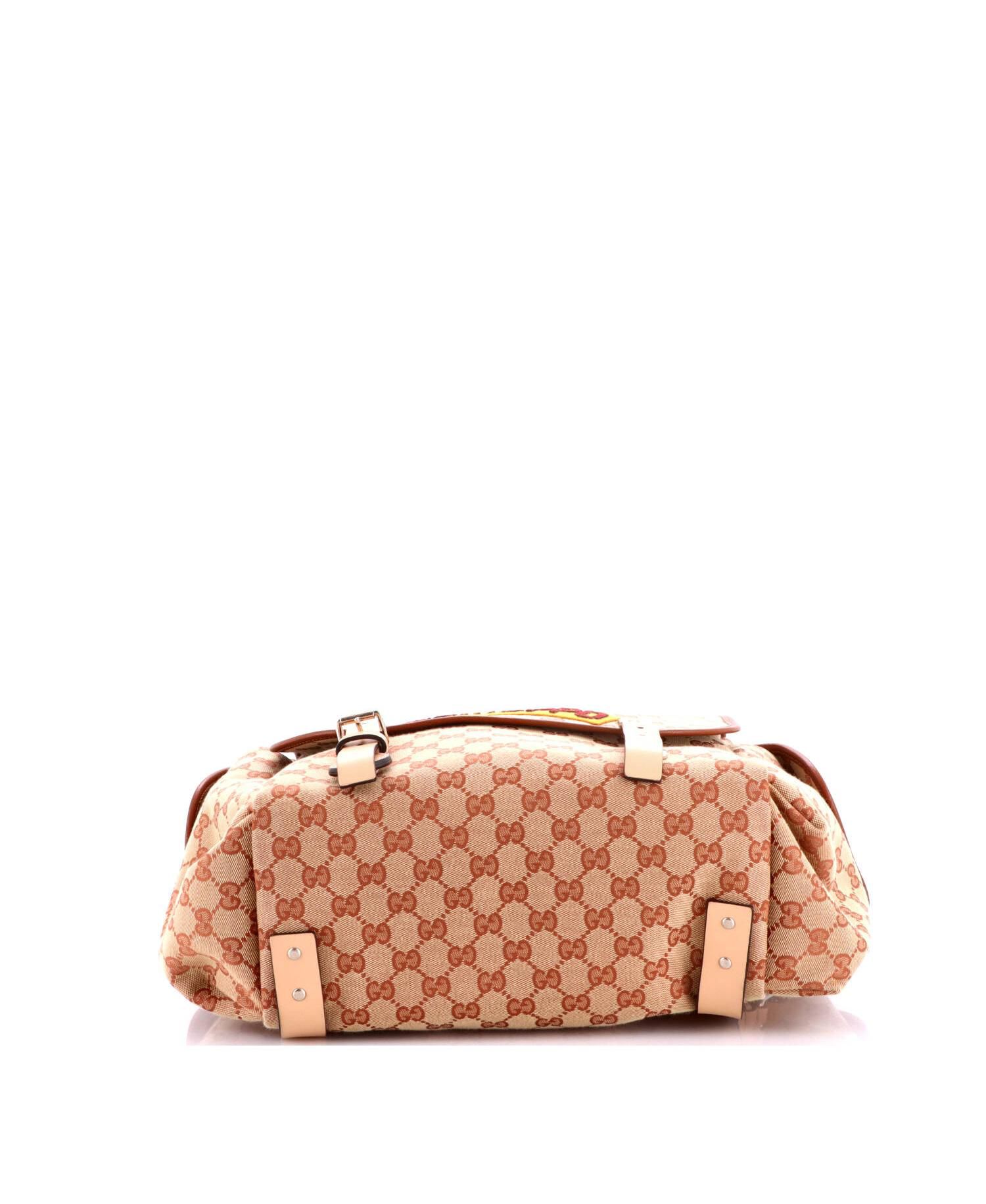 Children's Flap Backpack Embroidered GG Canvas