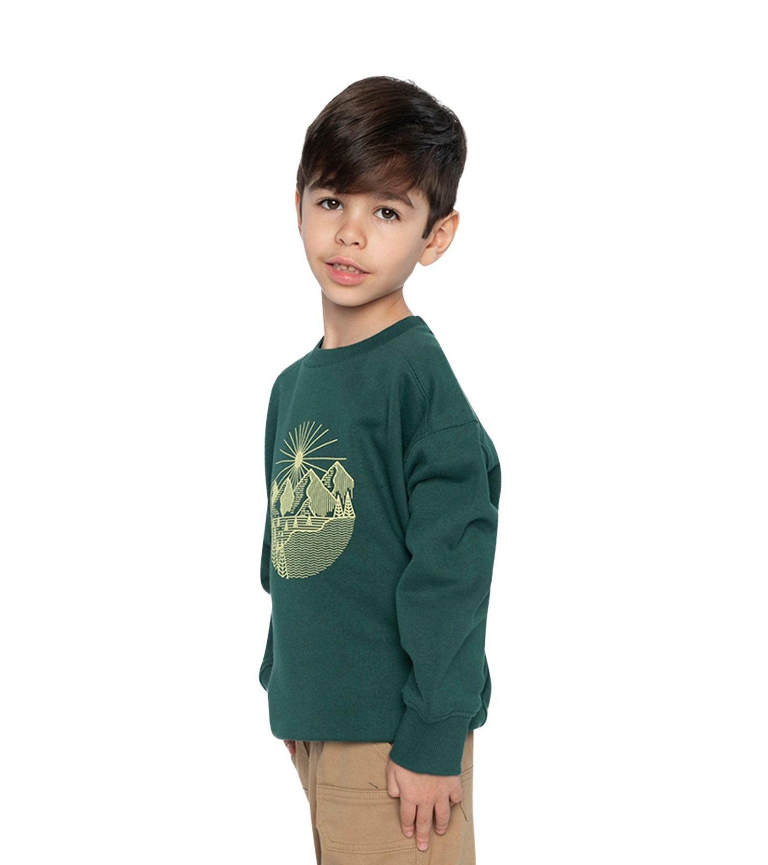 Little and Big Boy (6 - 12) Fleece Sweatshirt Forest