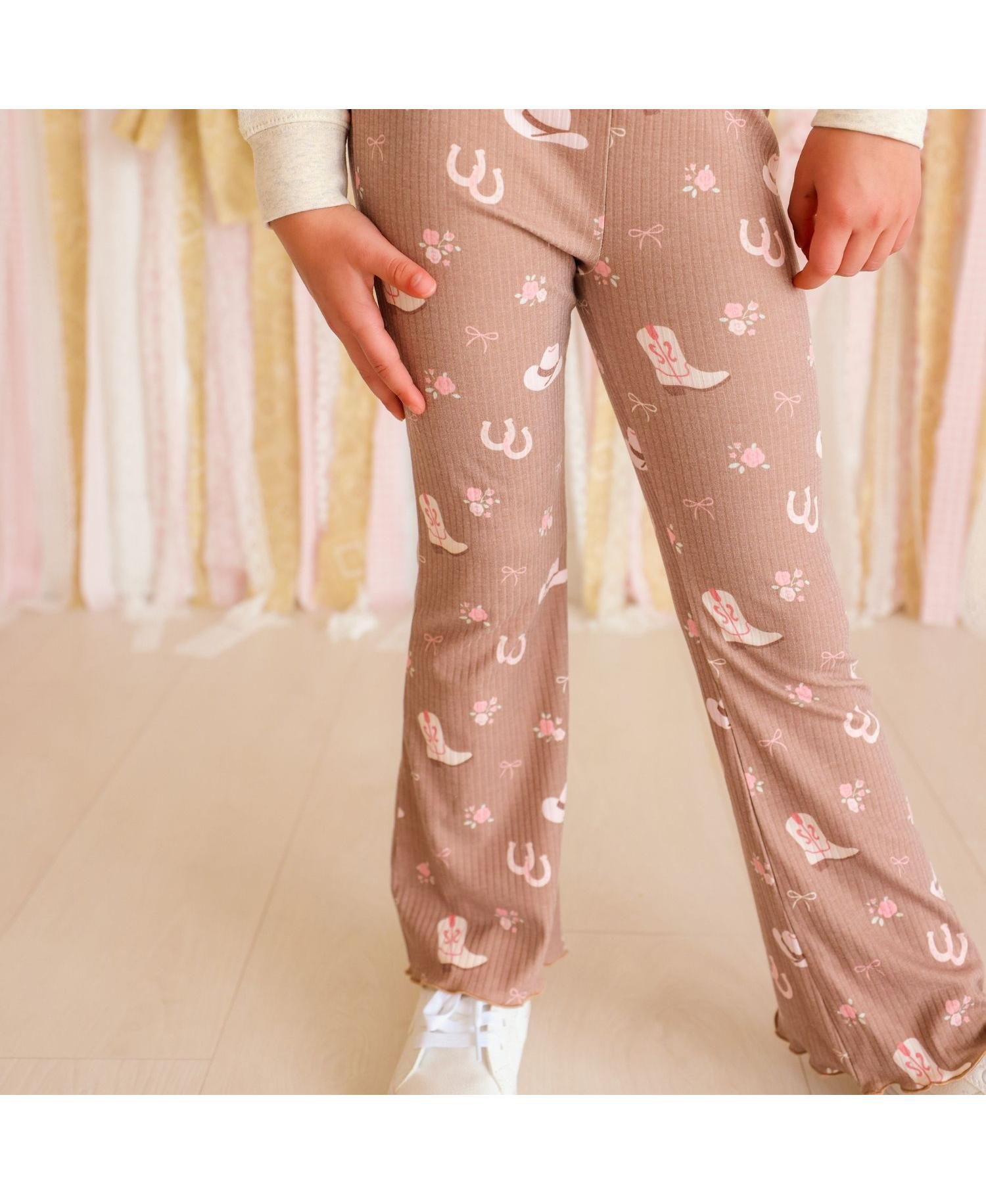 Big Girls Girls(10-12) Howdy Darling Western Flare Legging