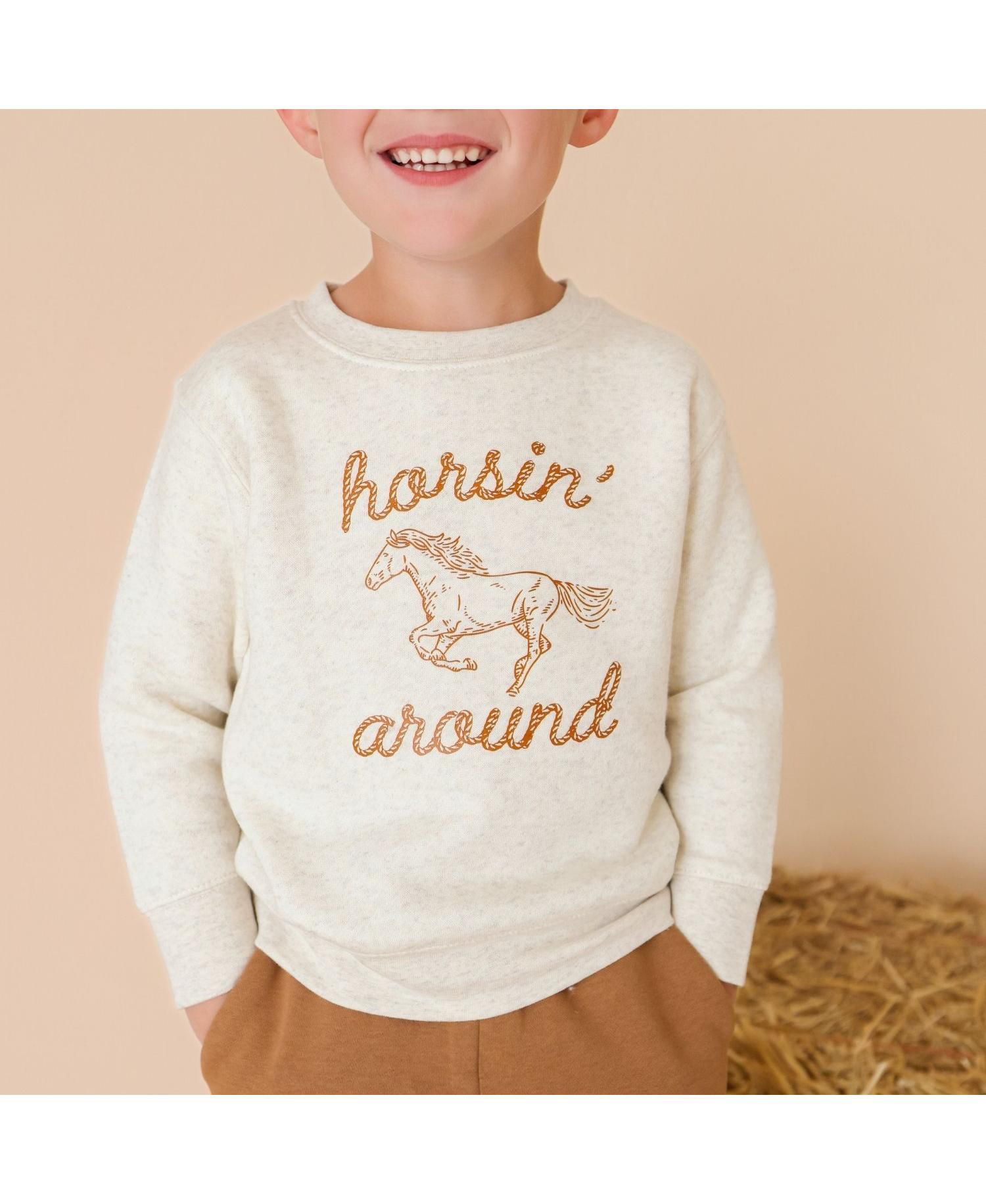 Little Boys (5-8) Horsin' Around Western Sweatshirt