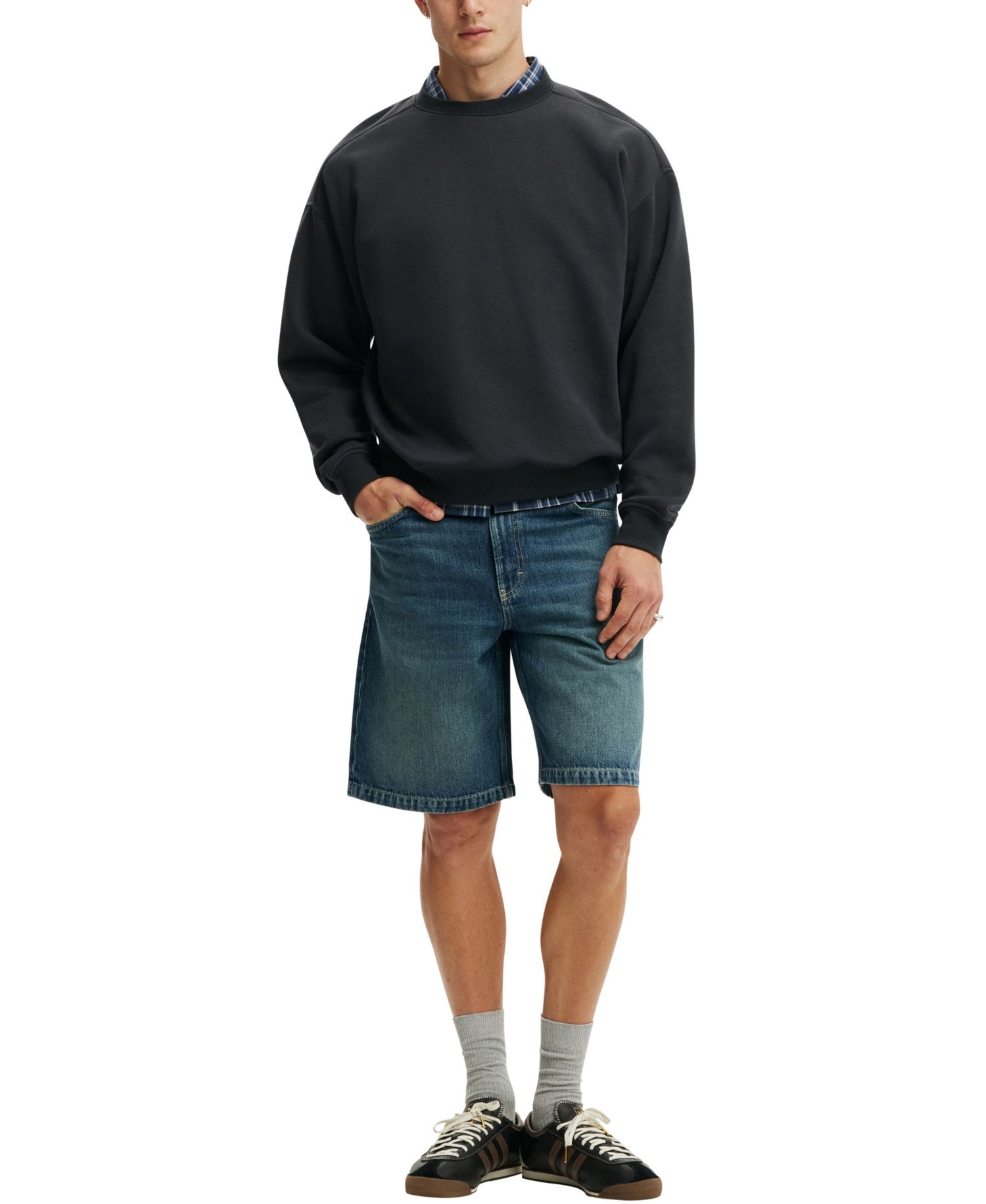 Men's Box-Fit Crewneck Sweater