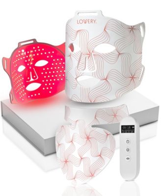LED Light Therapy Face and Neck Set with Multiple Wavelengths - FDA-Cleared Anti-Aging Skin Rejuvenation, Medical-Grade Silicone