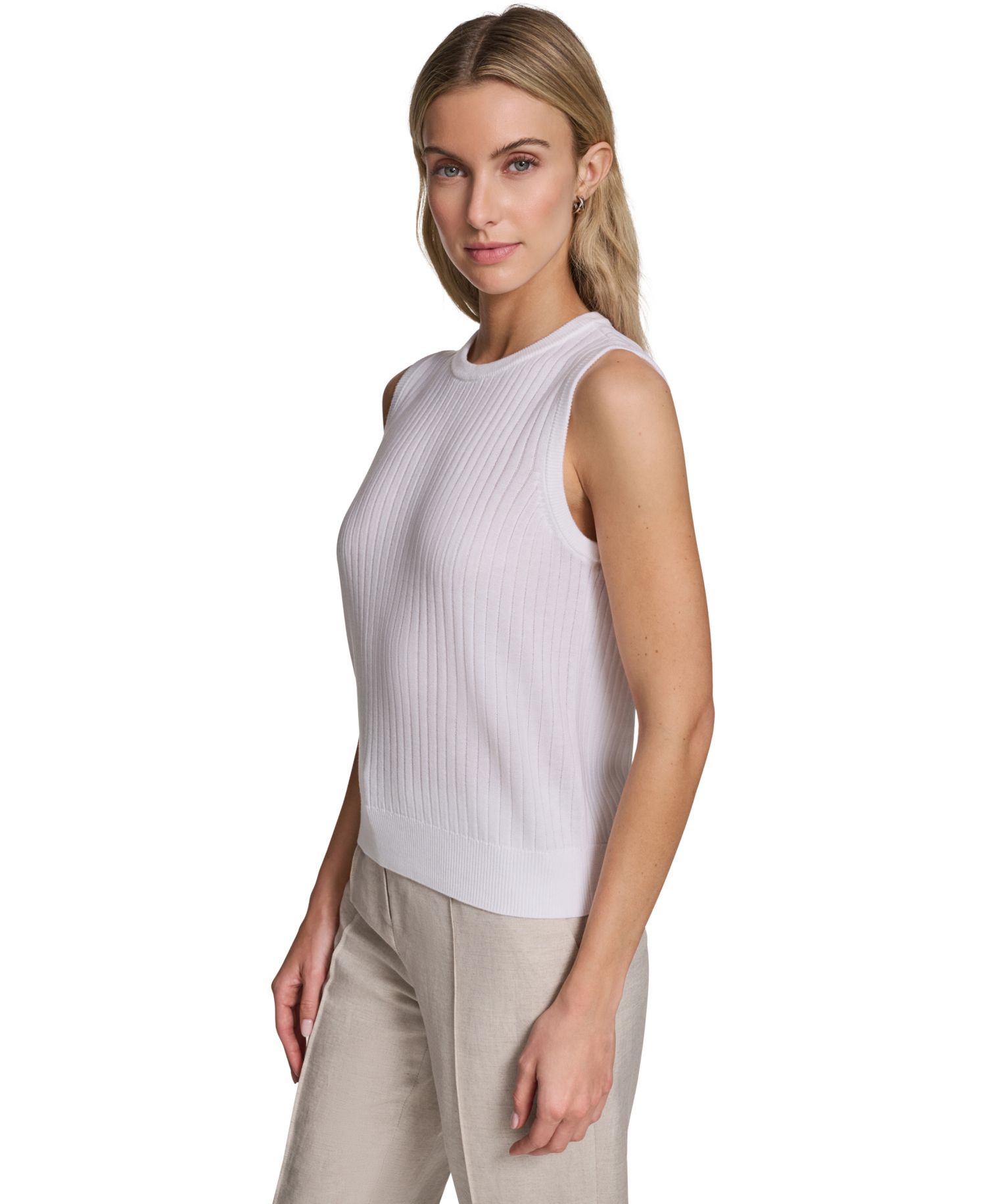 Women's Sleeveless Crewneck Knit Sweater