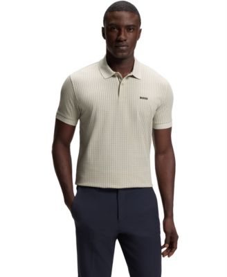 Men's Cotton-Piqu&eacute; All-Over Print Polo Shirt