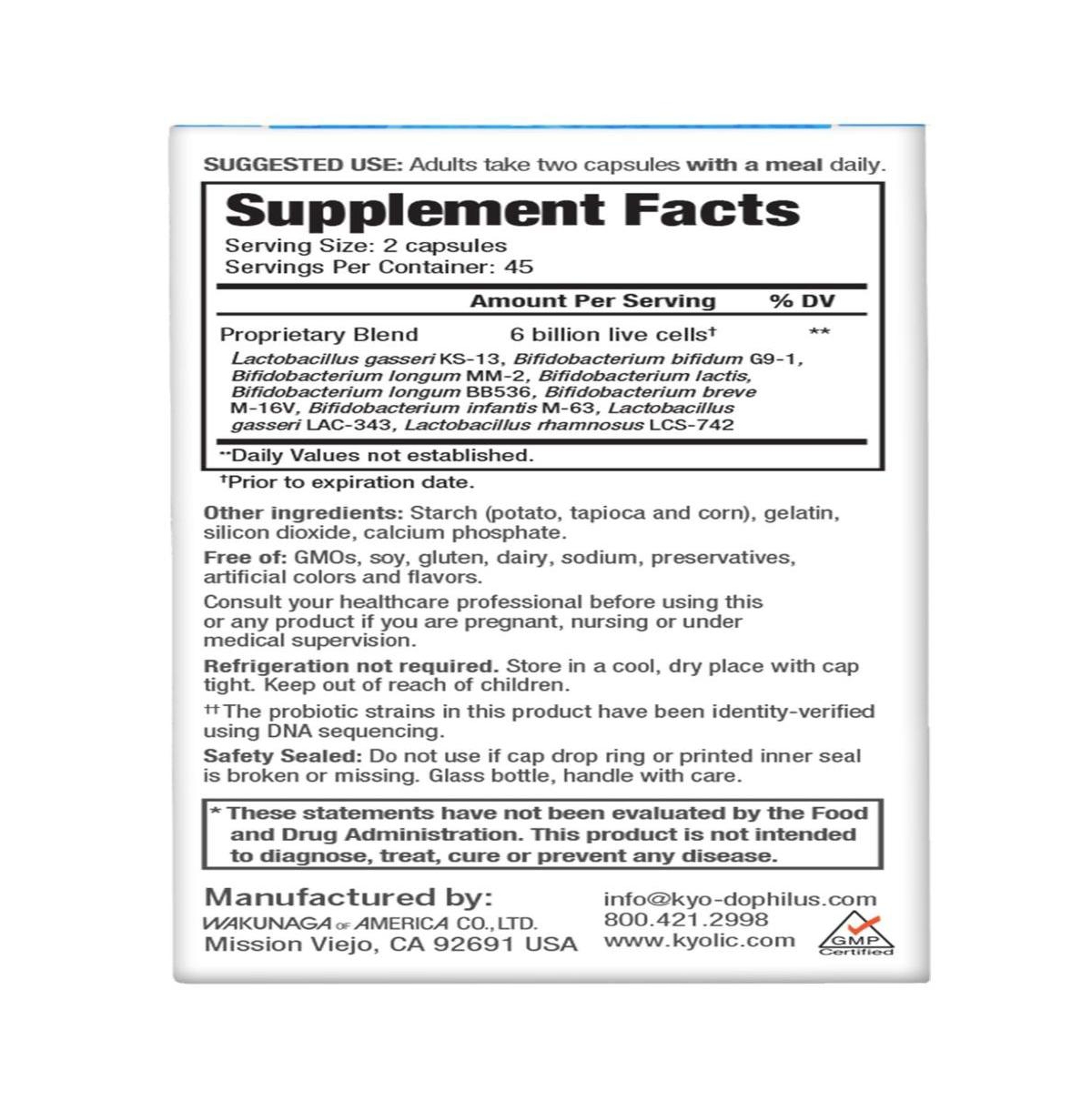 Kyo-Dophilus Multi 9 Probiotic, Strong gut health balance and support