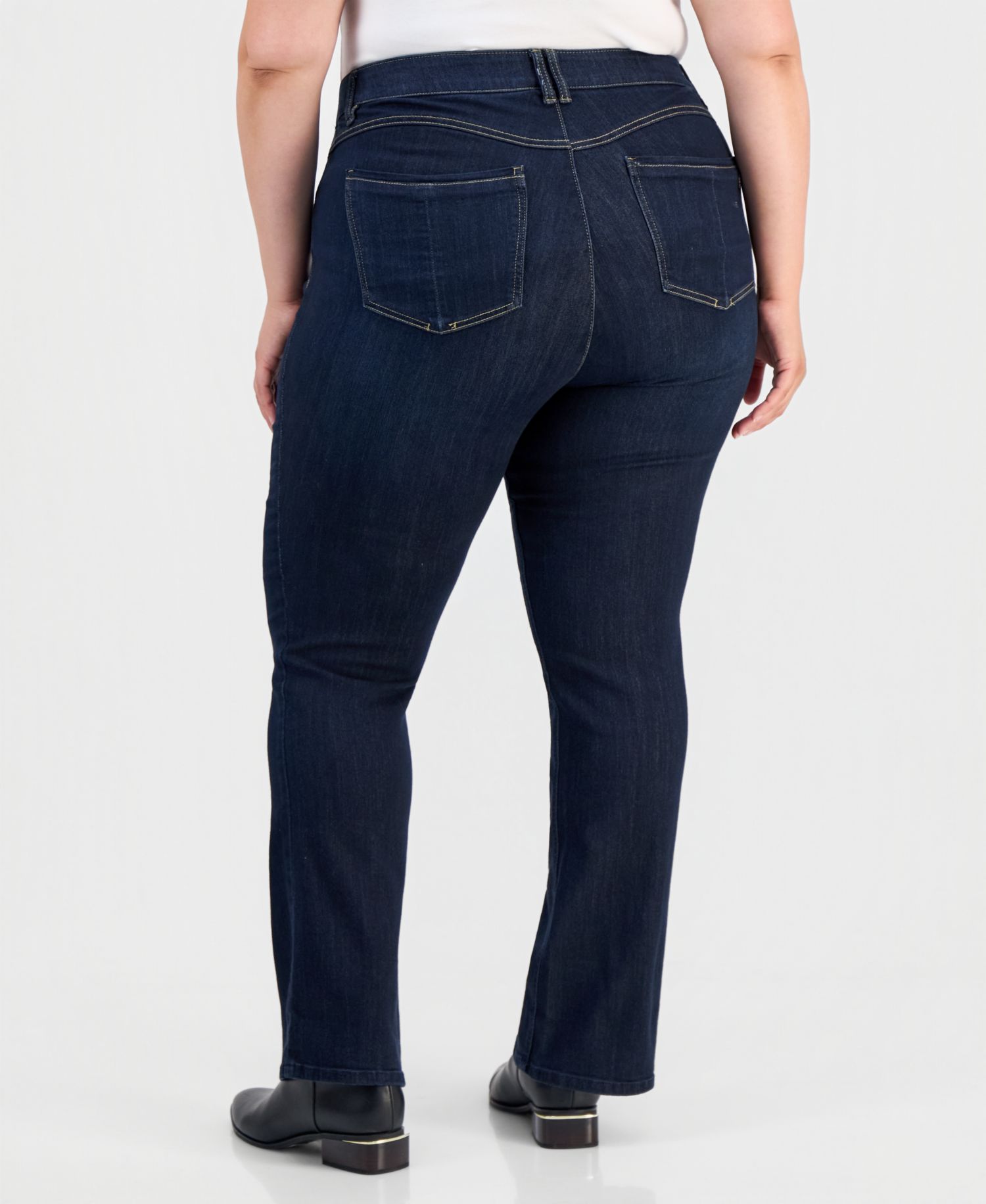 Trendy Plus Size AbSolution Itty Bitty Bootcut Jeans