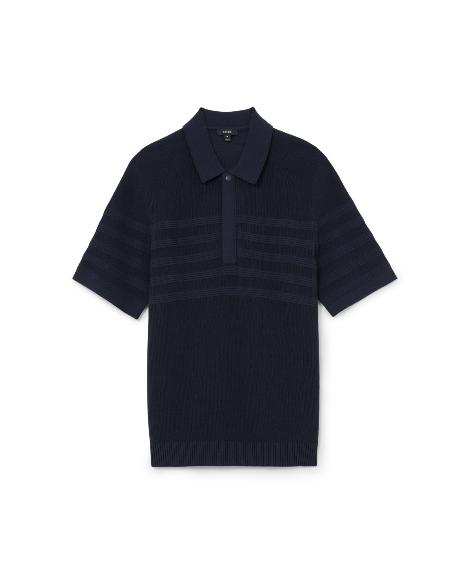 Men's Falklands Cotton-Blend Textured-Knit Half-Zip Polo Shirt