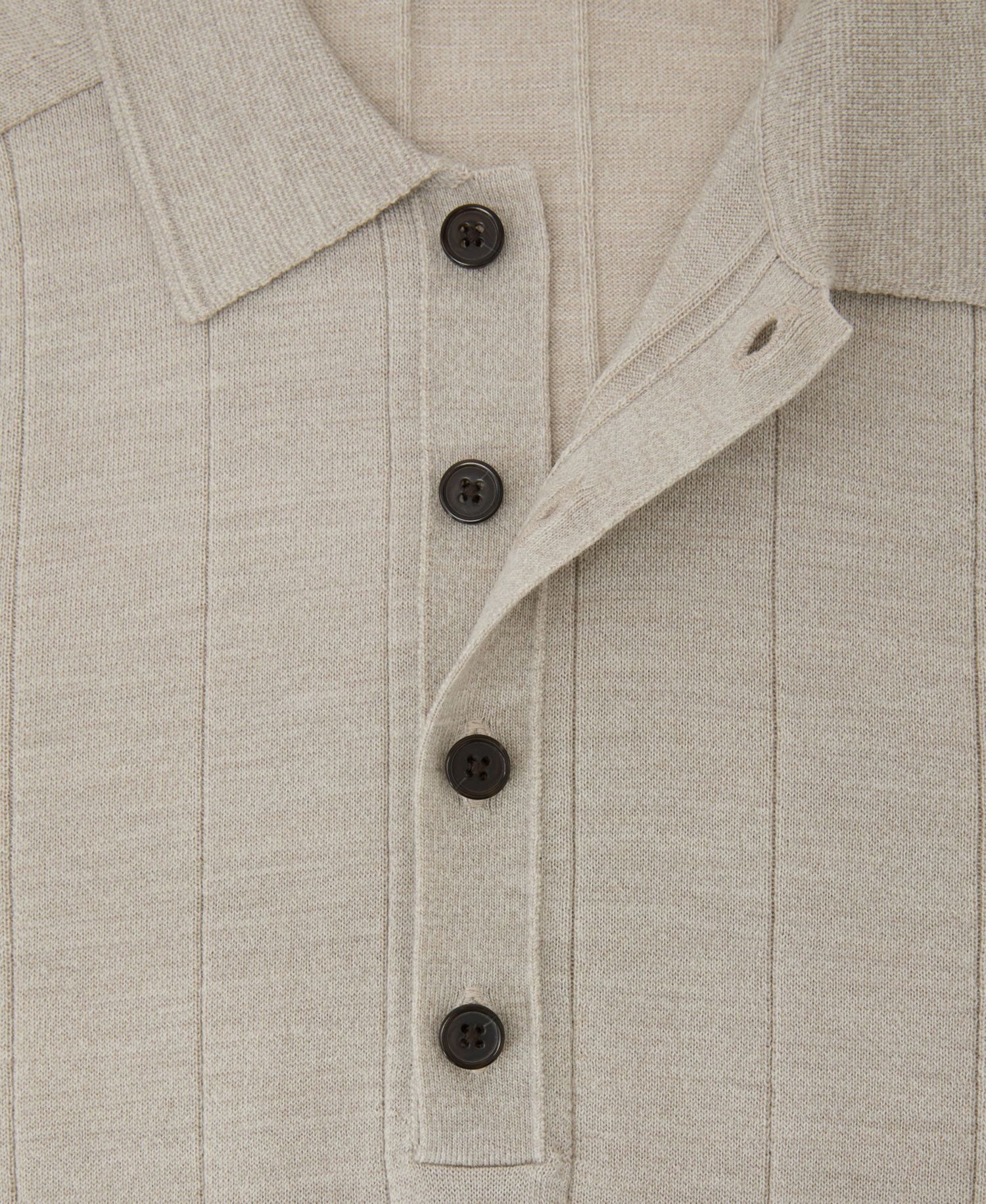 Men's Greyson Merino Wool Wide-Rib Polo Shirt