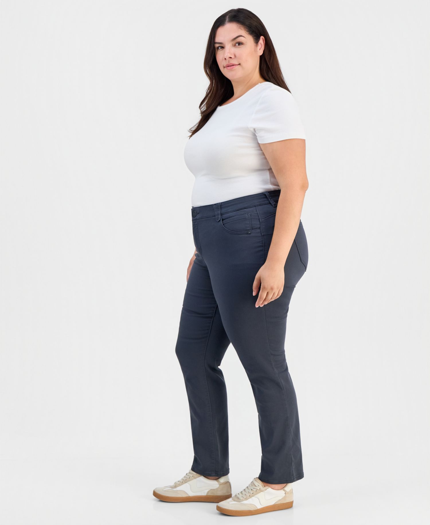 Trendy Plus Size AbSolution Straight-Leg Jeans