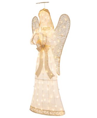63" Glittered Fabric Angel D&eacute;cor