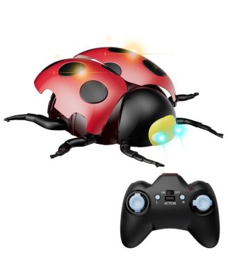 RC7 Wall Climbing RC Stunt Ladybug with LED Lights and Spray, Remote Control Bug Toy for Floors, Walls, Ceilings and Glass, Kids Ages 3+