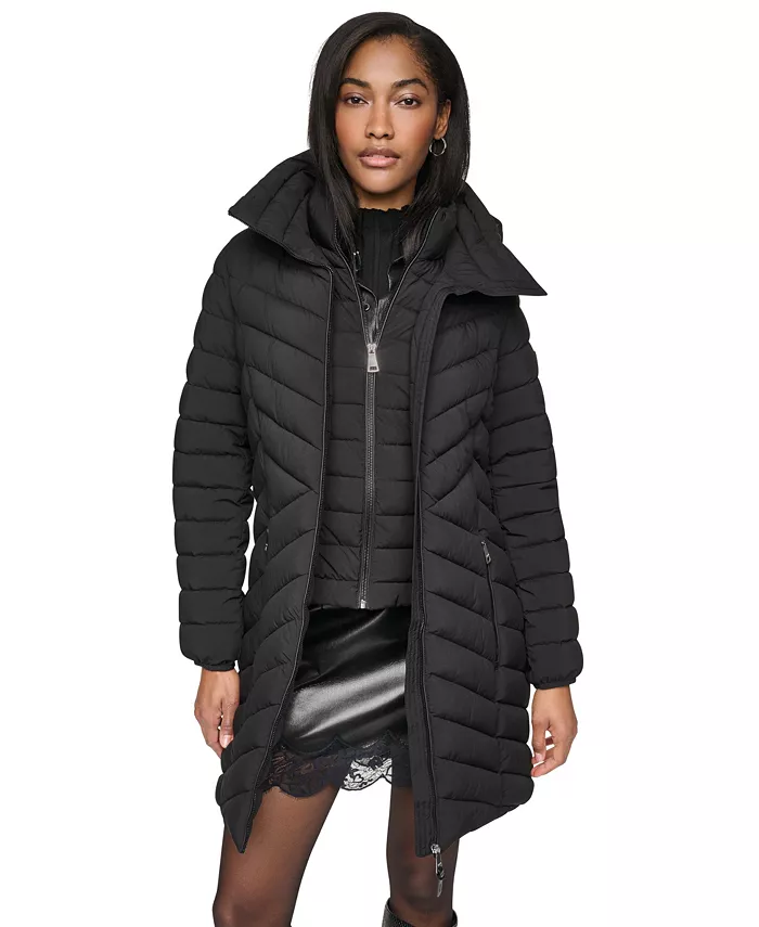 Women's Bibbed Packable Puffer Coat - thumbnail 7
