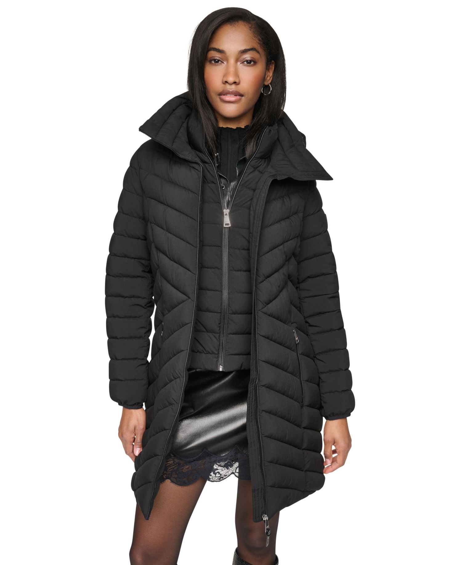 Women's Bibbed Packable Puffer Coat