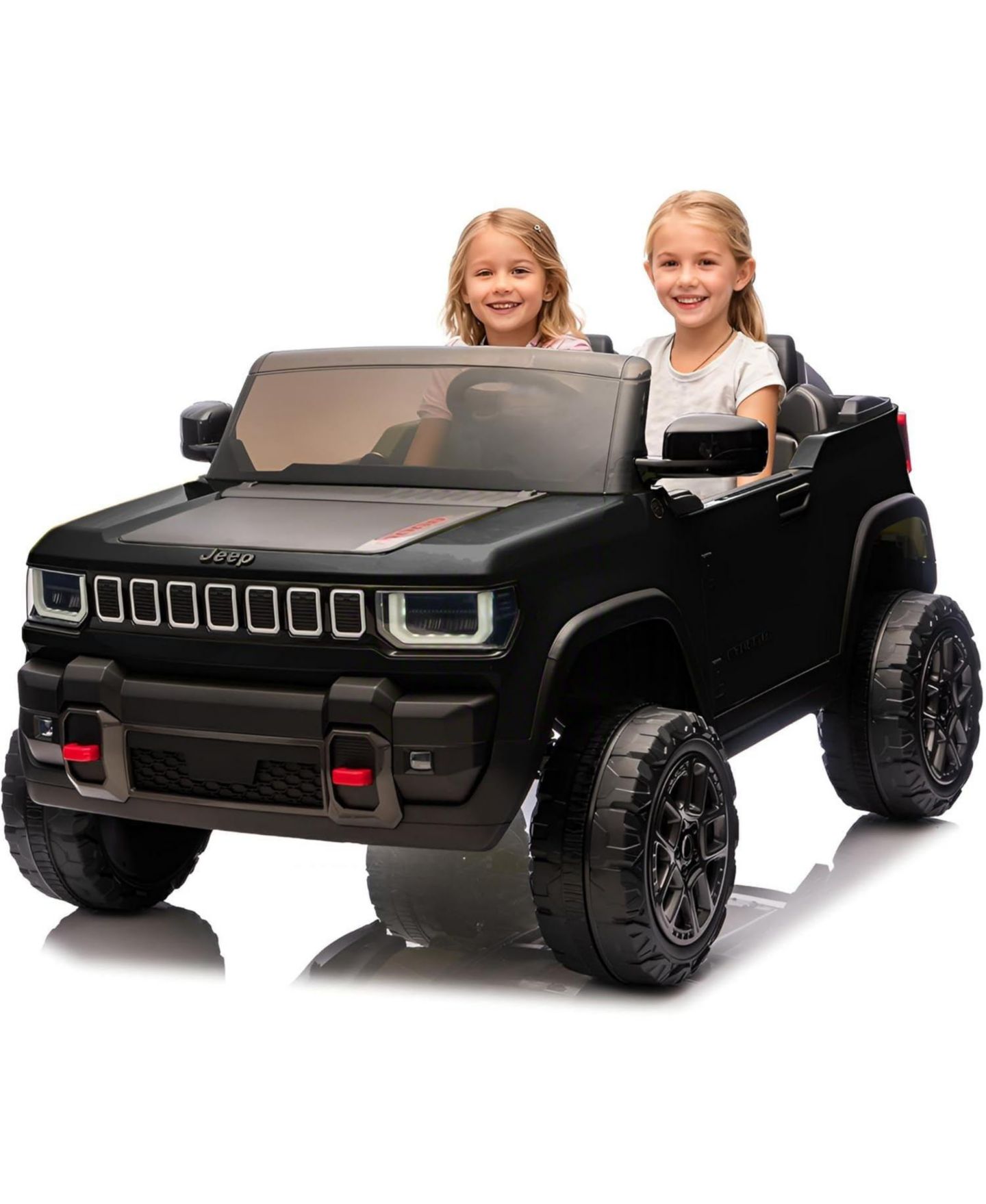 Детская игрушка homfan 41.7" x 27.2" x 13.8" Licensed 24V 2-Seater Electric Ride On Car, Ages 3-6, цвет: Чёрный — фото 10