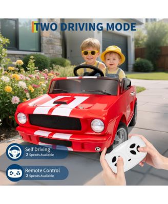 46.1 x 24.8 x 16.9 Inch Licensed Shelby Ride On Car for Kids 24V 2 Seater Electric Car Toy with Remote for Outdoor Play
