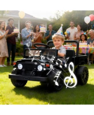 44.5x24.8x22.4 in Licensed Toyota Pickup 12V Kids Battery Powered Ride-On, Remote Control, Music and LED Lights, Outdoor Play