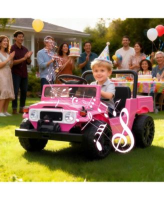 44.5x24.8x22.4 in Licensed Toyota Pickup 12V Kids Battery Powered Ride-On, Remote Control, Music and LED Lights, Outdoor Play