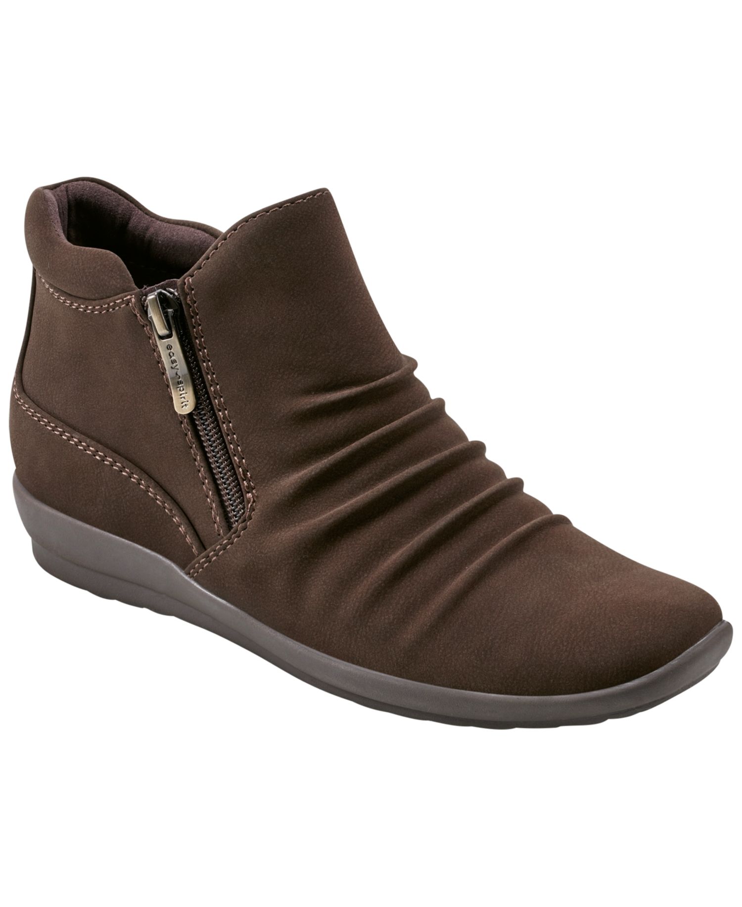 Women's Aleta Ruched Side-Zip Flat Booties