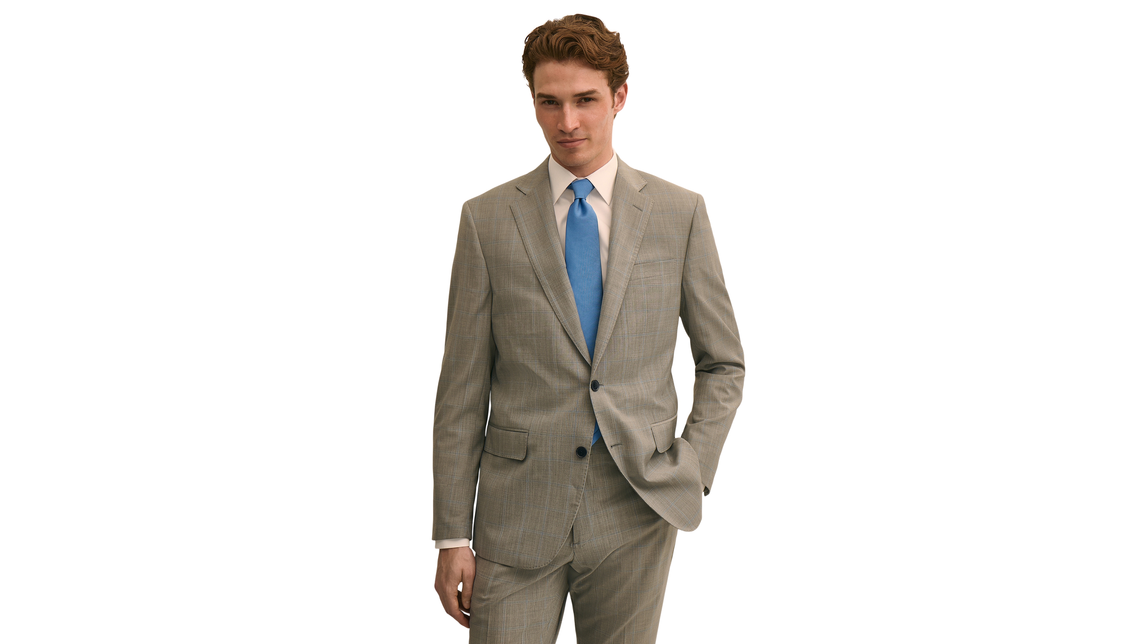 B by Brooks Brothers Men's Wool-Blend Stretch Classic-Fit Suit Jacket