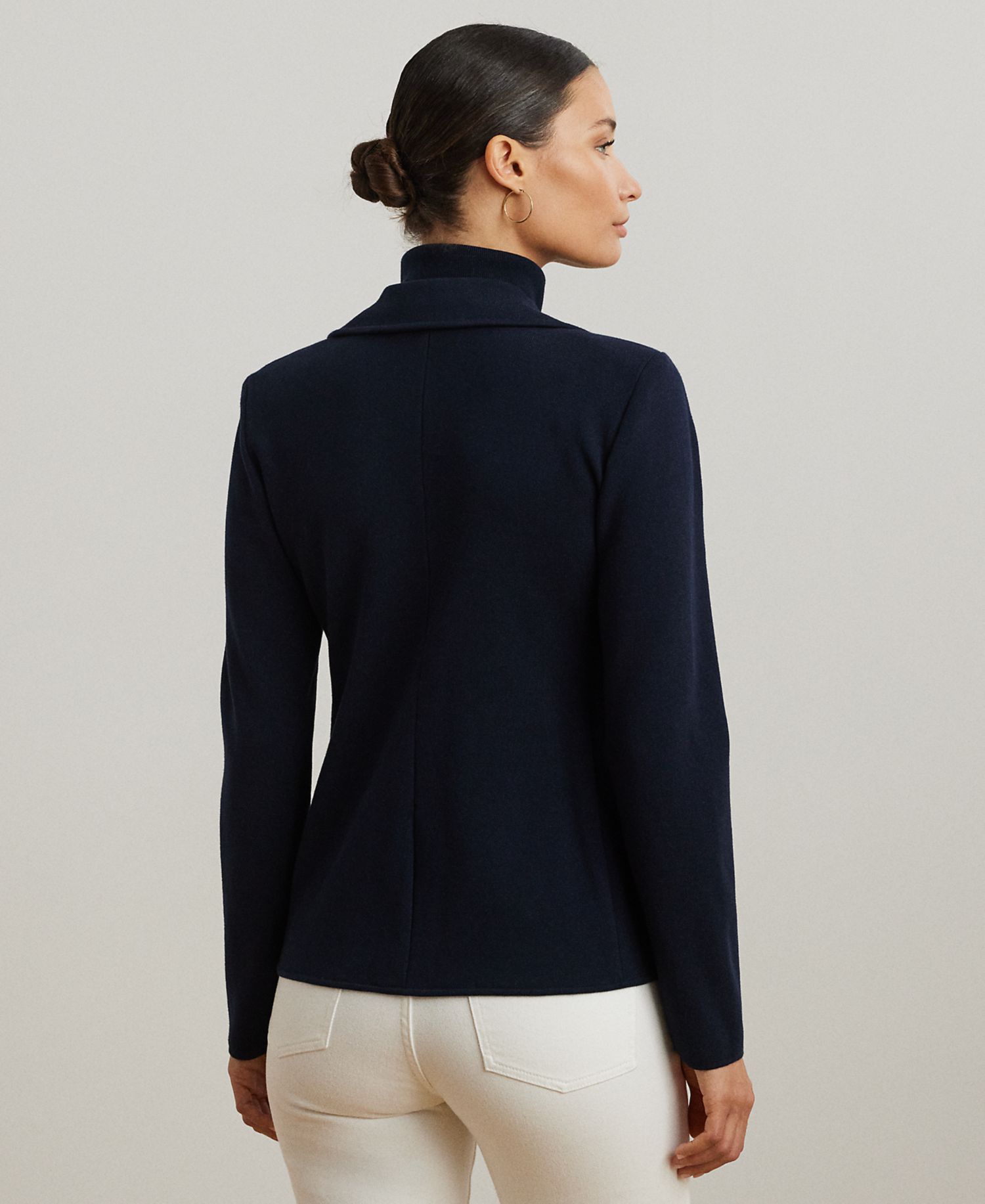 Petite Cotton-Blend Sweater Blazer