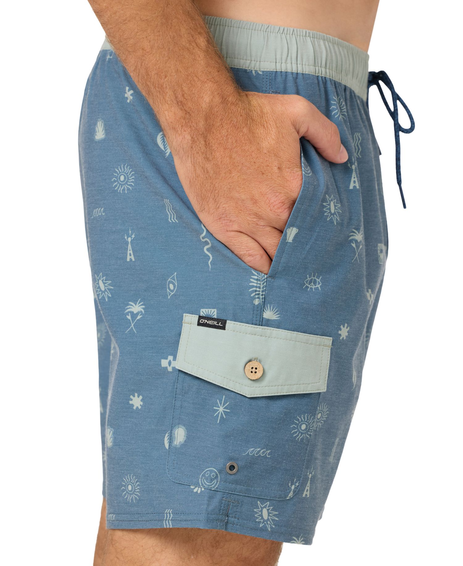 Men's Hermosa Retro Slim-Fit Swim Trunks