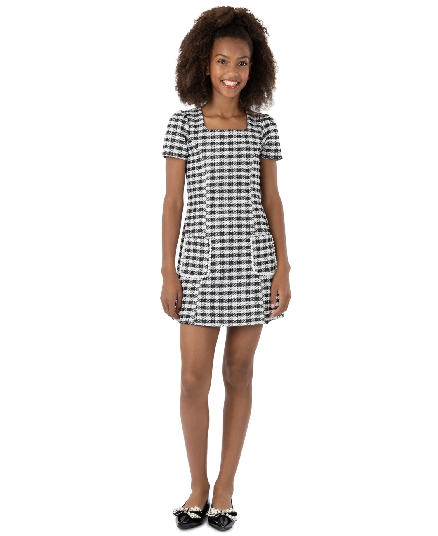 Girls' 7-16 Short-Sleeve Dress