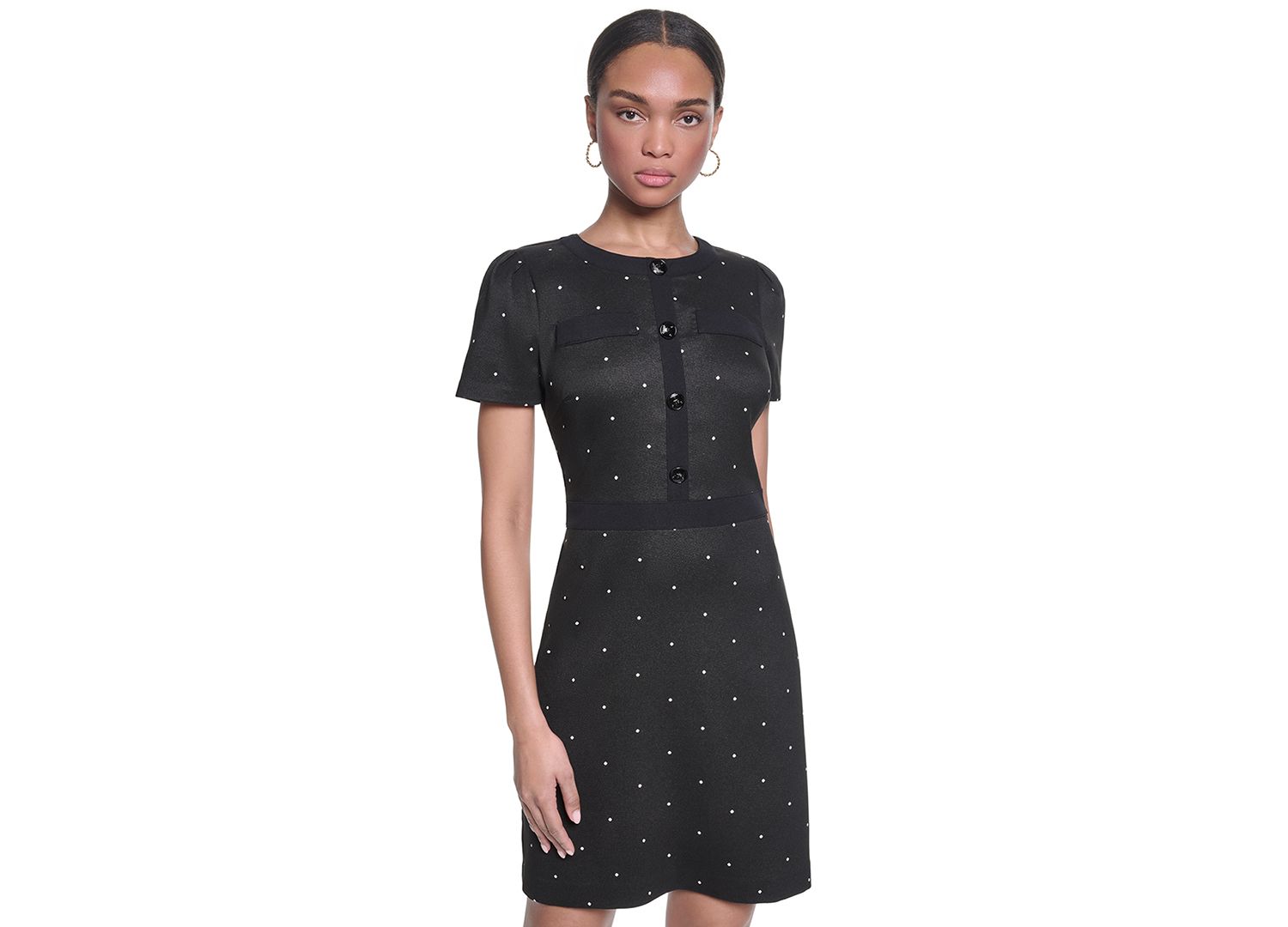Women's Mini Polka Dot Sheath Short Dress