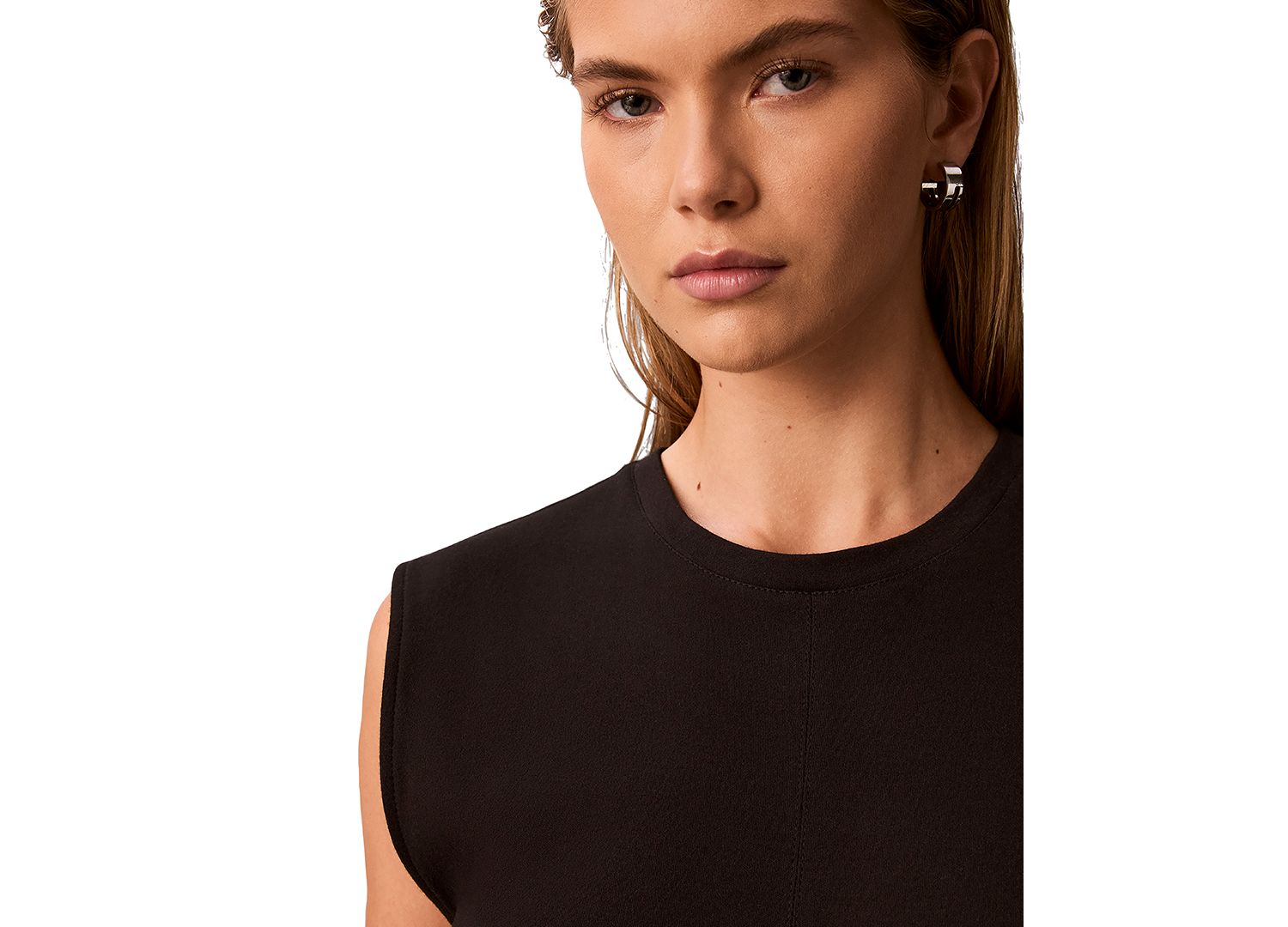 Women's Side Ruched Sleeveless T-Shirt