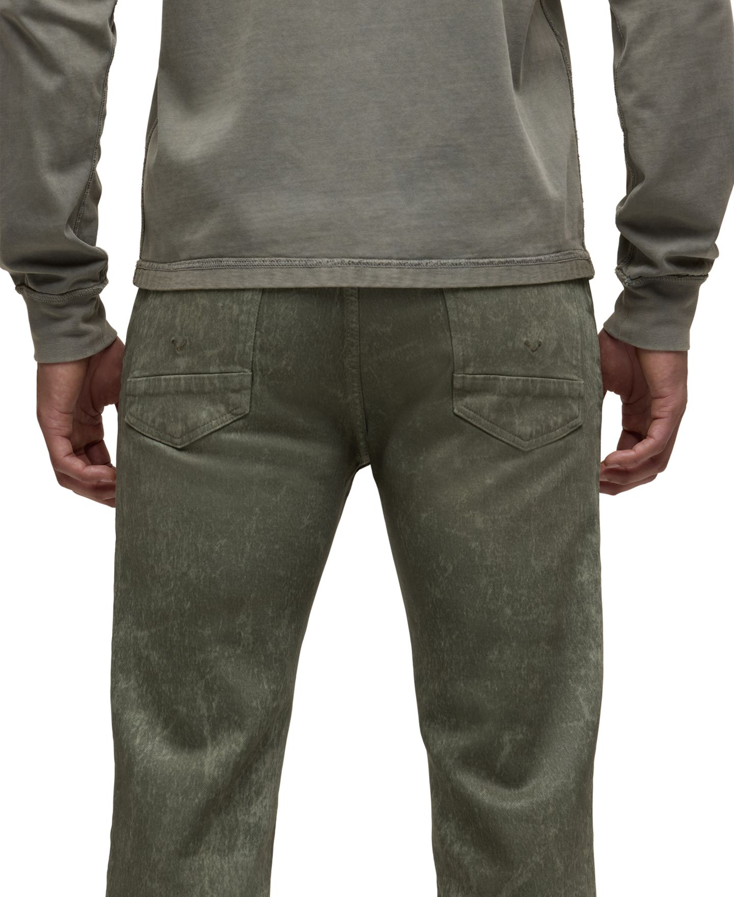 Мужские джинсы Hudson Jeans Walker Kick Flare Zip-Fly Slim-Fit, цвет: Оливковый — фото 3