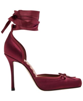Steve Madden Women's Larina Lace-Up High Heel Ballet Pumps - Macy's