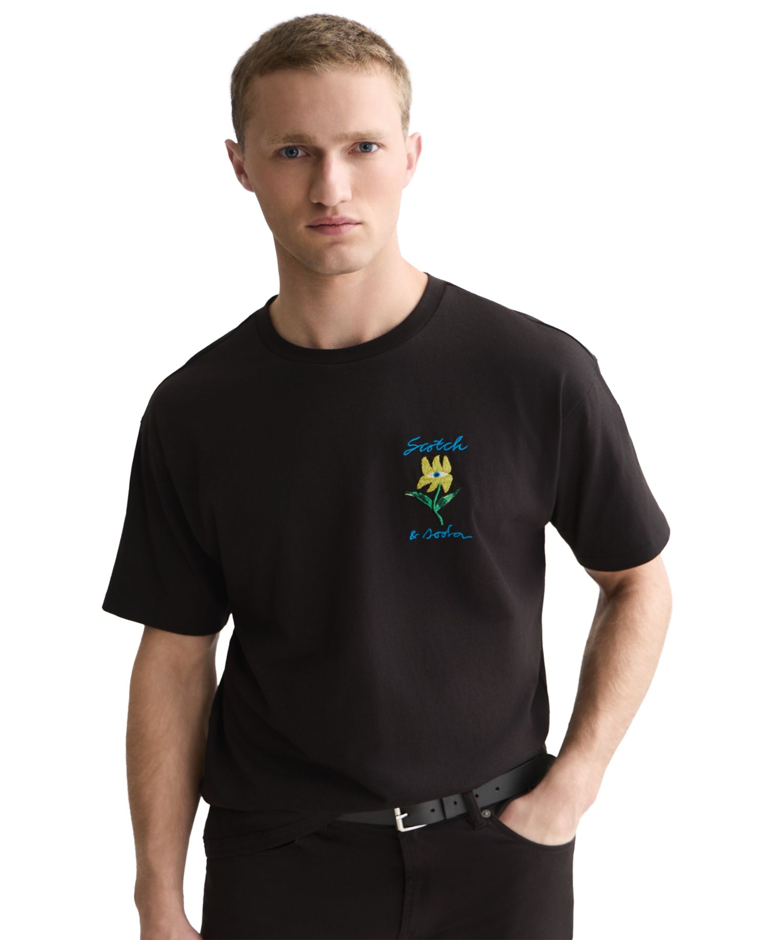 Men's Flower Artwork Regular-Fit T-Shirt