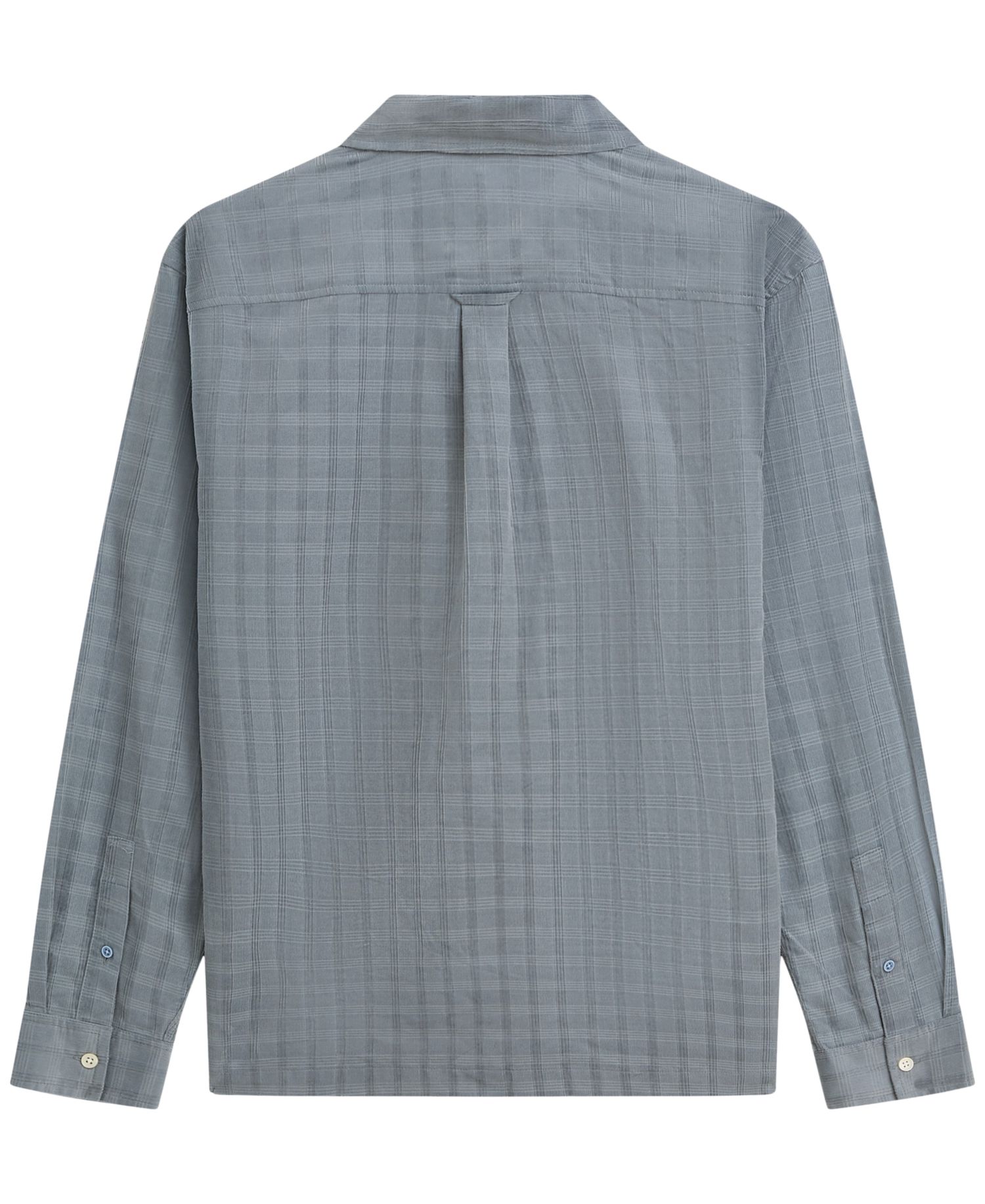 Men's Corduroy Checked Relaxed-Fit Long Sleeve Shirt