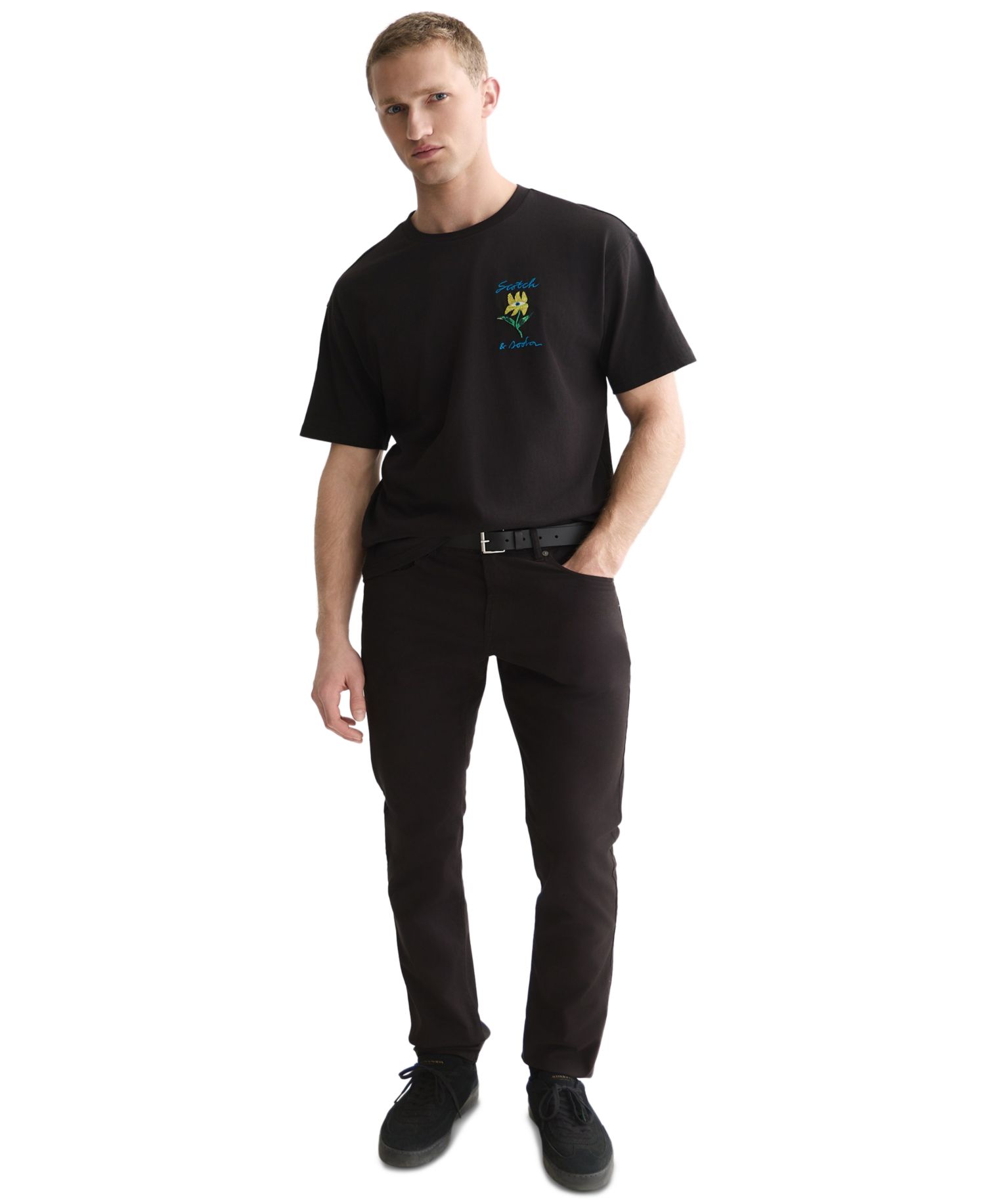 Men's Flower Artwork Regular-Fit T-Shirt